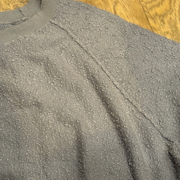 Free People “Found My Friend” Purple Gray Crew Neck Cropped Pullover - Picture 7 of 16